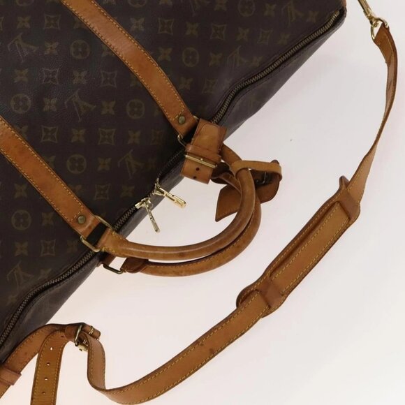 LOUIS VUITTON Monogram Keepall Bandouliere 60 Boston Bag M41412 LV Auth 140306 - Picture 8 of 16
